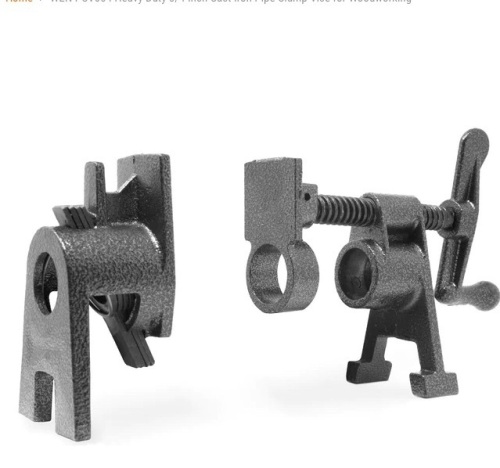 WEN PCV034 Heavy Duty 3/4-Inch Cast Iron Pipe Clamp Vise for Woodworking - Lot 174