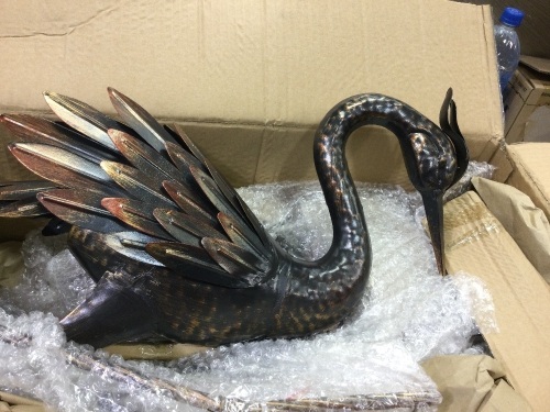 Metal Crane Garden Statue - Lot 286
