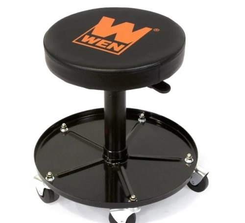 WEN 73012T 300-Pound Capacity Pneumatic Rolling Mechanic Stool - Lot 337