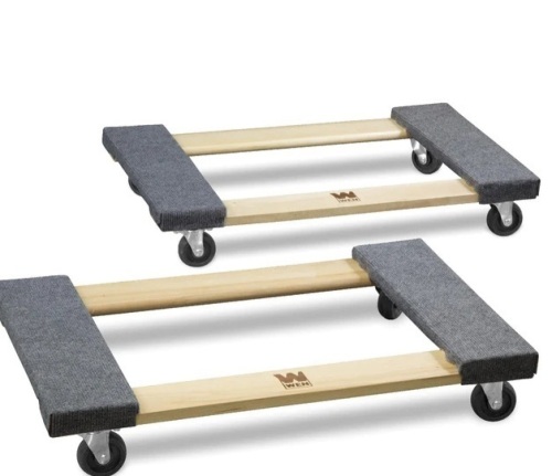 WEN 721830 1320-Pound Capacity 18-by-30-Inch Hardwood Mover’s Dolly, 2-Pack - Lot 344