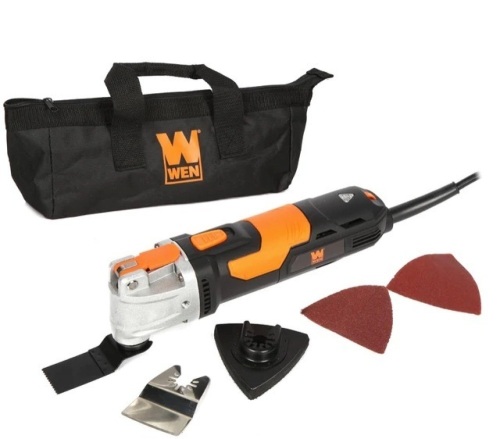 WEN MT3537 3.5A Quick-Release Variable Speed Multi-Function Oscillating Tool Kit with Accessories and Carrying Case - Lot 352