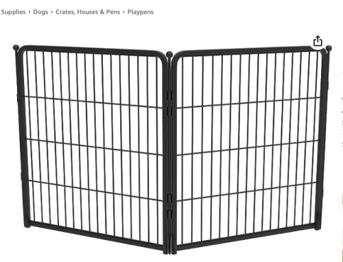 2 Add-on Panels, 32" Height for Small and Medium Dog Playpen$49.99 - Lot 355
