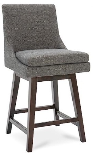 HITA Counter Height Swivel Barstool with Back , Upholstered Fabric Bar Stool, 26.8" H Seat Height, Fabric in Fog$185.00 - Lot 371