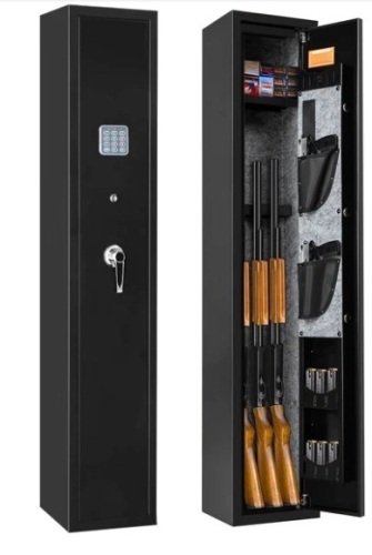 SE0103 Rifle Safe, 3 Long Gun Cabinet with Digital Lock $219.99 - Lot 395