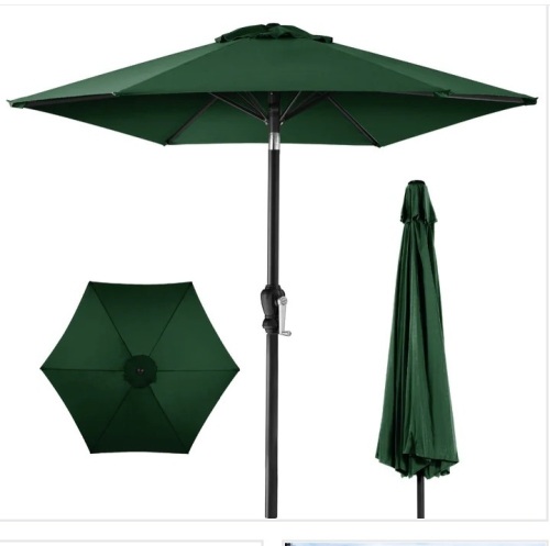 Outdoor Market Patio Umbrella w/ Push Button Tilt, Crank Lift - 7.5ft $69.99 - Lot 411