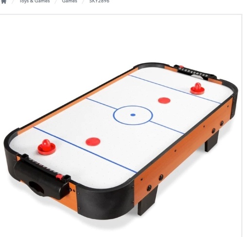Tabletop Air Hockey Arcade Game Table w/ 2 Pucks, 2 Strikers - 40in - Lot 412