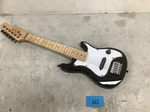 Small Black Elect. Guitar (Missing Strings) - Lot 127
