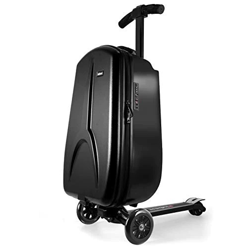 ubest Scooter Luggage Carry On Scooter Suitcase for Kids Age 4-15, Detachable & Foldable 4 in 1 Kids Suitcase, Multifunctional Ride On Travel Trolley Scooter Combo - Lot 9622