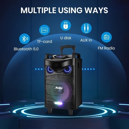 Moukey Karaoke Machine, PA System Woofer, Portable Bluetooth Speaker - Lot 9795