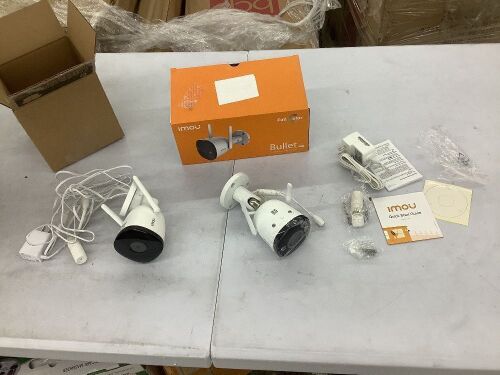 IMOU Full Color Bullet Cameras, 1 New & 1 Used - Lot 365