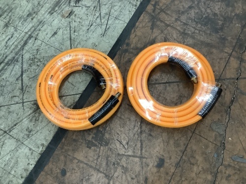 Lot of (2) WEN AH3825 25-Foot by 3/8-Inch 300 PSI Hybrid Polymer Pneumatic Air Hoses - Lot 479