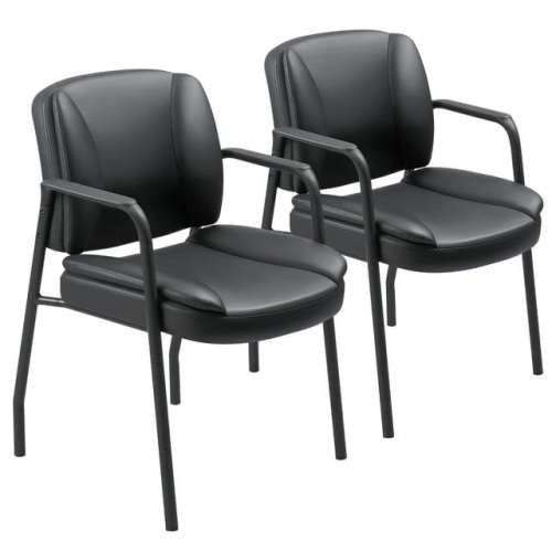 Office Reception Chairs with Armrest, Set of 2  - Lot 358