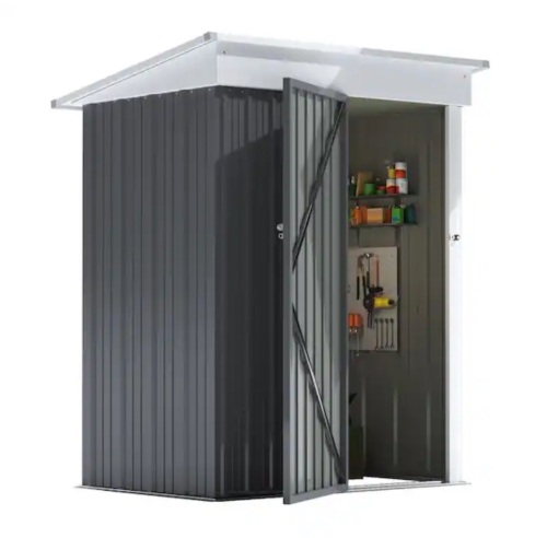 5 ft. W x 3 ft. D Outdoor Metal Storage Shed - Lot 52