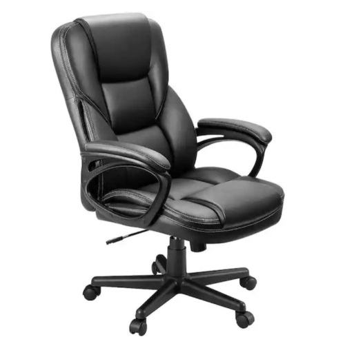 Big and Tall Black Leather High Back Executive Chair with Swivel Seat - Lot 226