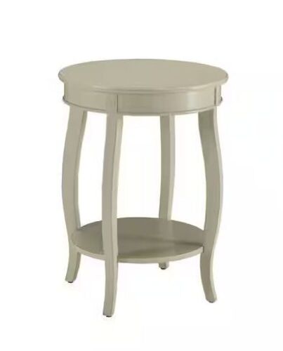 Aberta Antique White Storage Side Table  - Lot 605