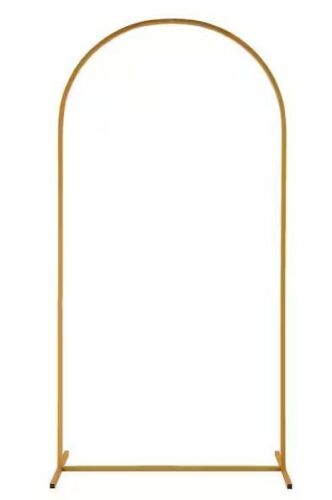 Winado 39.36 in. W x 78 in. H Gold Metal Backdrop Stand Arch Arbor  - Lot 615