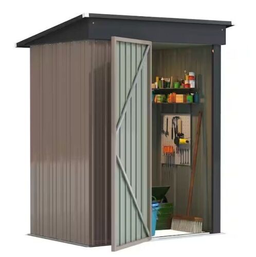 3 ft. W x 5 ft. D Outdoor Metal Storage Shed - Lot 436