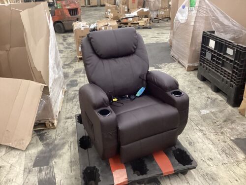 Power Lift Recliner Chair with Massage and Heat  - Lot 368