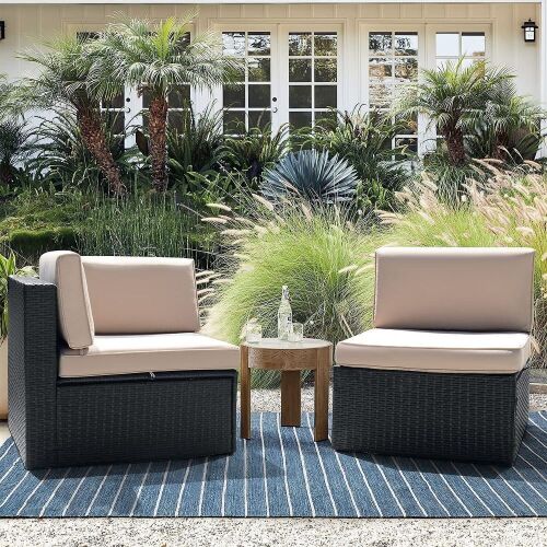 Rattan Sofa Chair Set, Beige - Lot 391