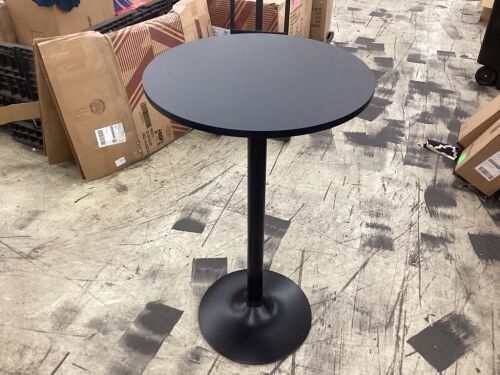 Round Bar Height Cocktail Table Metal Base MDF Top - Scuffs on Base - Lot 666
