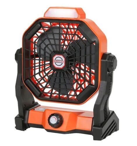 Lot of (2) Portable Rechargeable Fan with LED Light - Lot 686