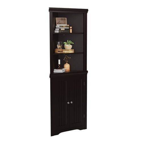Corner Book Shelf with Storage  - Lot 411