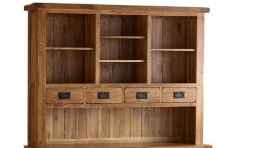Rustic Solid Oak Large Dresser - Top Only  - Lot 316