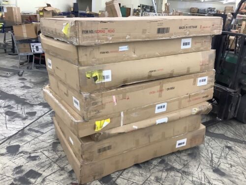 Lot of (8) Oak Headboards, No Rails - Uninspected - Lot 204