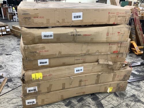 Lot of (7) Oak Headboards, No Rails - Uninspected  - Lot 326
