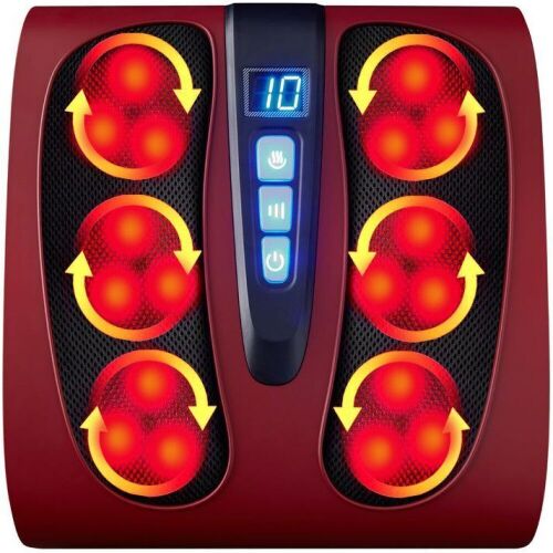 Shiatsu Foot Massager Platform w/ 6 Rollers, Heat Function  - Lot 431