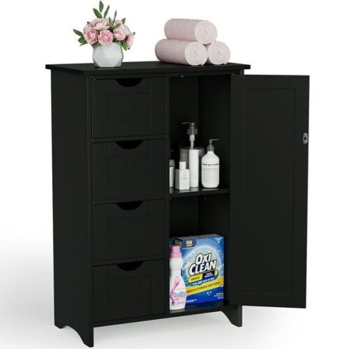 Freestanding Storage Cabinet with 4 Drawers and 1 Cupboard - Lot 739