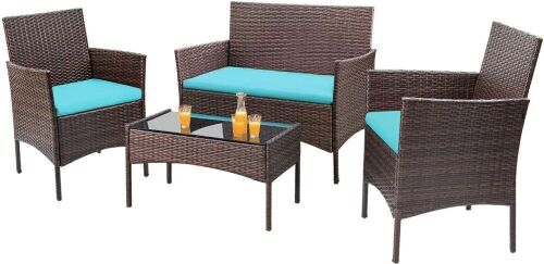 4 Pieces Rattan Patio Set - Lot 759