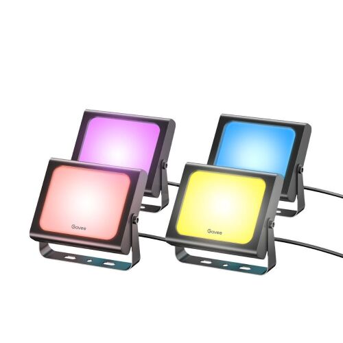 Govee RGBIC LED Smart Flood Lights, 4 Pack  - Lot 441