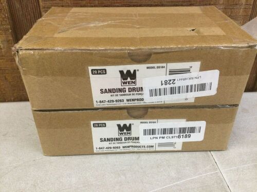 Lot of (2) WEN Sanding Drum Kit for Drill Presses and Power Drills - Lot 520