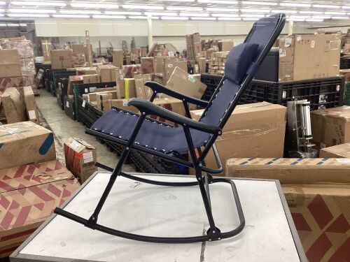 Folding Rocking Patio Chair - Broken Safety Lock  - Lot 445