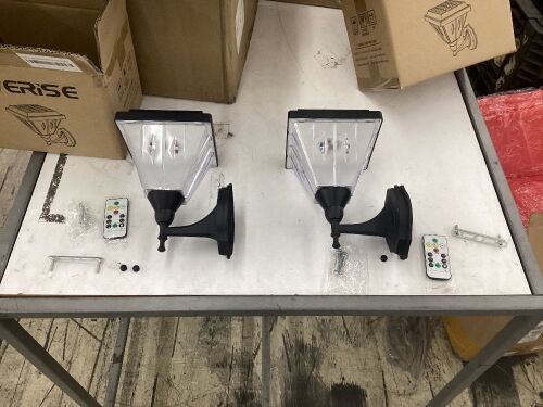 Lot of (2) Werise RGB Solar Powered LED Wall Light  - Lot 412