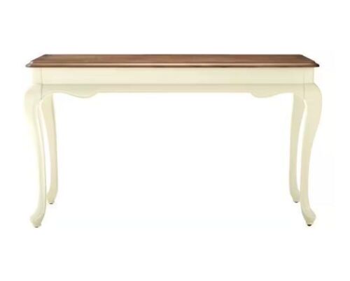 Provence 54 in. Ivory/Ash Brown Standard Rectangle Wood Console Table  - Lot 67