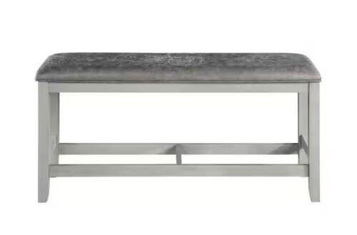 Steve Silver Hyland Gray 26 in. H x 18 in. D x 65 in. W Counter Bench  - Lot 69