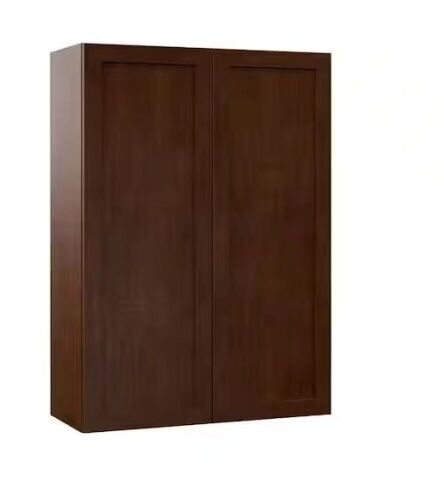Hampton Bay Designer Series Soleste Assembled 30x42x12 in. Wall Kitchen Cabinet in Spice - Small Dent - Lot 135
