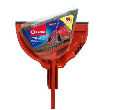 Lot of (3) O-Cedar PowerCorner Angle Broom with Dust Pan, 3-Piece Handle - Lot 702