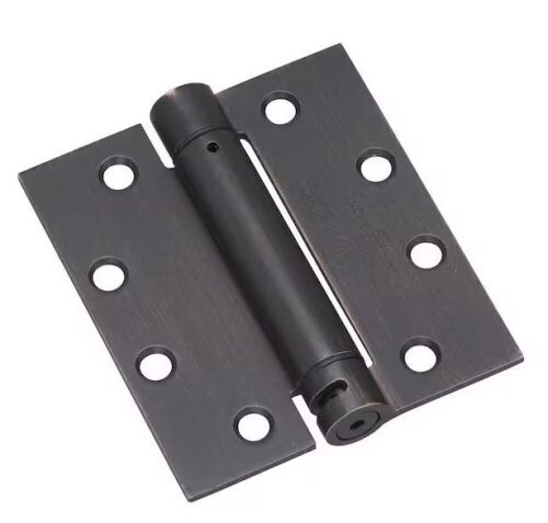 Lot of (3) 4 in. x 4-1/2 in. Oil-Rubbed Bronze Self Closing Full Mortise Spring Hinge  - Lot 654
