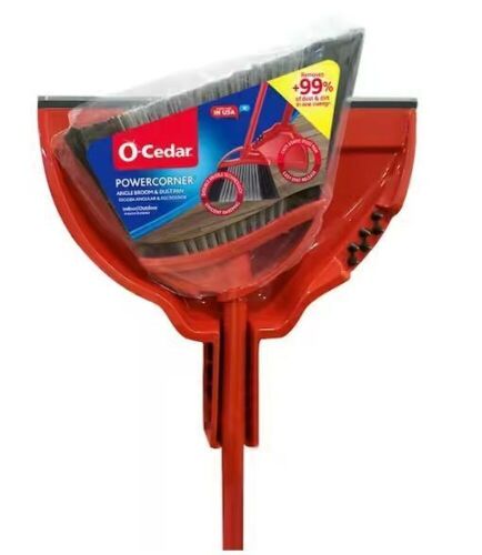 Lot of (3) O-Cedar PowerCorner Angle Broom with Dust Pan, 3-Piece Handle - Lot 290