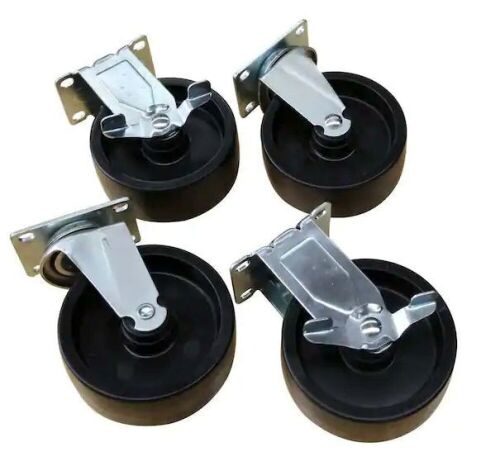 Husky 5 in. Caster Kit for Ready-to-Assemble Steel Garage Base Cabinets  - Lot 532