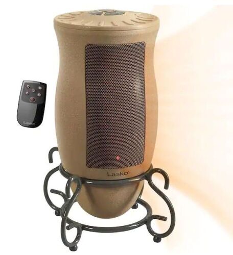Lasko Designer Series 1500W 16 in. Beige Electric Tower Ceramic Space Heater with Timer, Thermostat, and Remote Control  - Lot 714