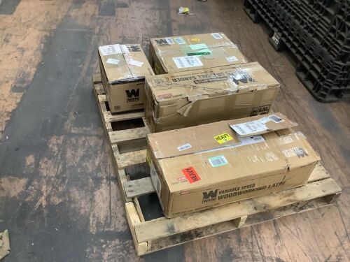 WEN Lathe, Bench Grinder, Drywall Sander, & Drill Press  - Lot 291