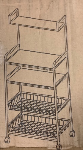 Metal Rolling Cart, Appears New, Sold as is - Lot 156B
