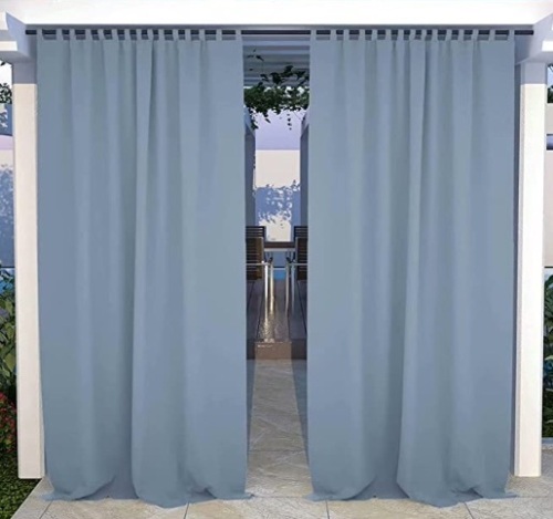 SNOWCITY Outdoor Waterproof Tab Top Curtain Panel, 52"x108", Appears New, Sold as is - Lot 396