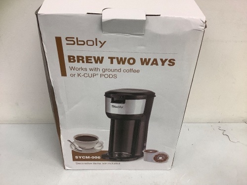 Sboly Single Serve Coffee Maker, Appears New - Lot 134