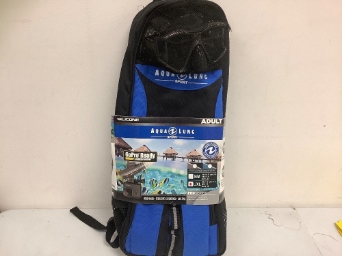 Aqua Lung Snorkel Kit, L/XL, Appears New - Lot 135