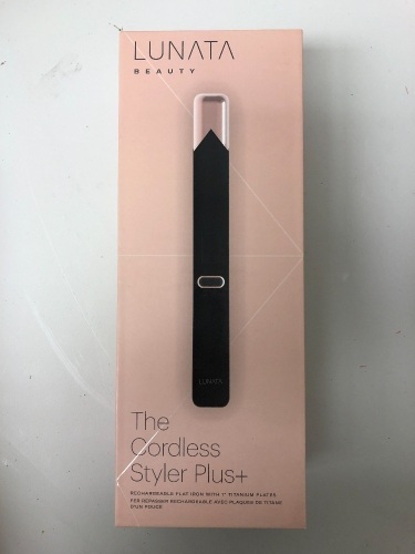 LUNATA CORDLESS STYLER PLUS, Missing Batteries, Powers Up, Sold as is  - Lot 39